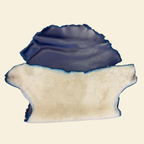 Blue/Off-White sheepskin swatch