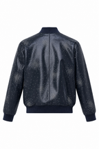 Lambskin leather jacket with the metal studs # 4004