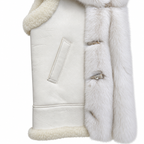Women's Sheepskin Vest with Fur hood Syle #5670