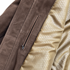 Suede Bomber Jacket with Mink collar Style # 7014