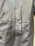 Double breasted lambskin French antique peacoat #2095