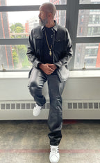 Men's Lambskin Leather Jean-Style Pants | Style #123