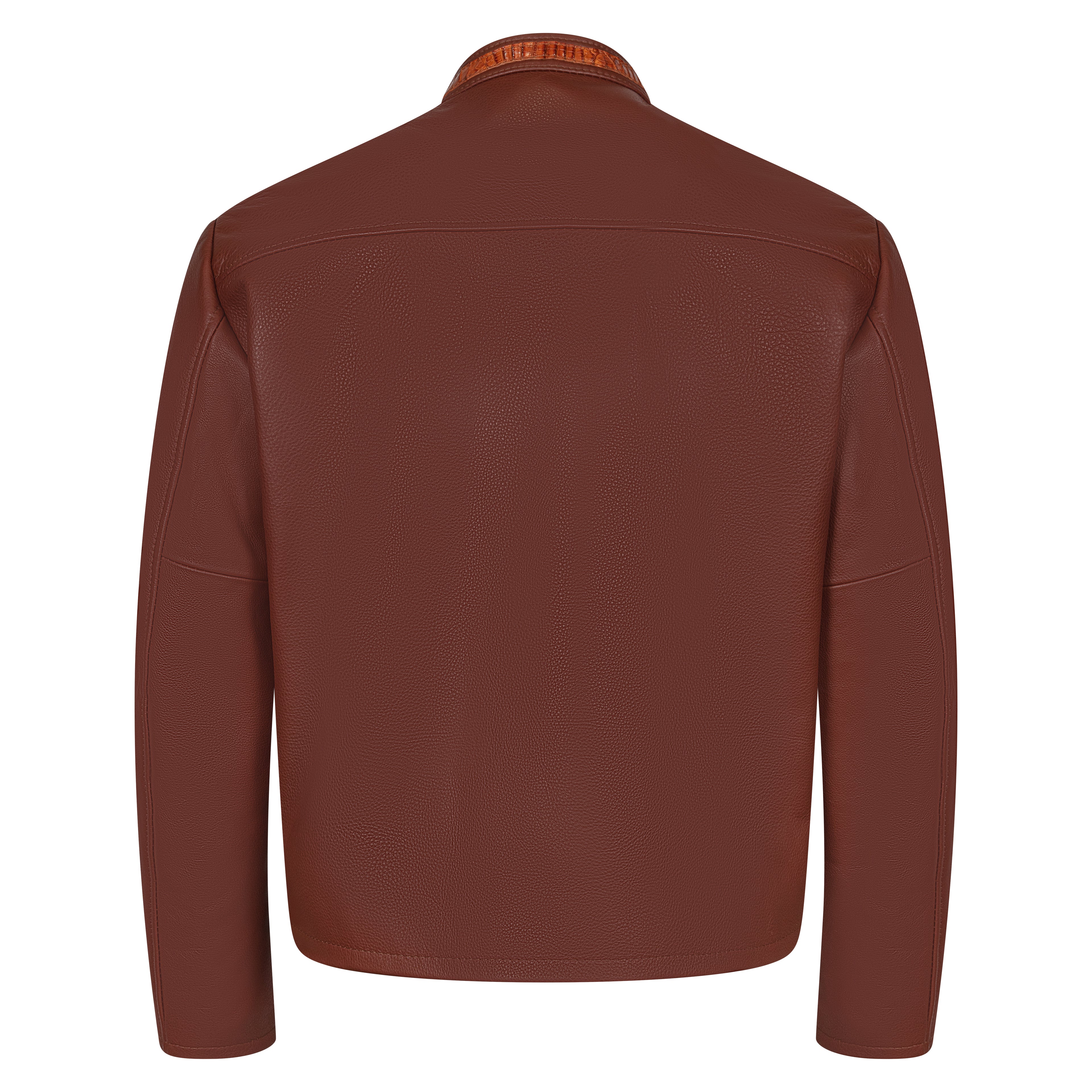 Open bottom jacket with alligator yoke and stand up collar #2080