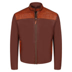 Open bottom jacket with alligator yoke and stand up collar #2080