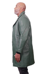 7/8 Single Breast Leather Coat | Style #3200