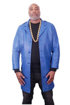 7/8 Single Breast Leather Coat | Style #3200