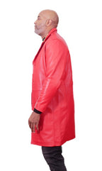 7/8 Single Breast Leather Coat | Style #3200