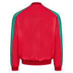 Two tone baseball leather jacket with python trimming #3402