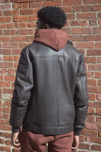 Sheepskin Jacket with Mink Collar Style # 5200