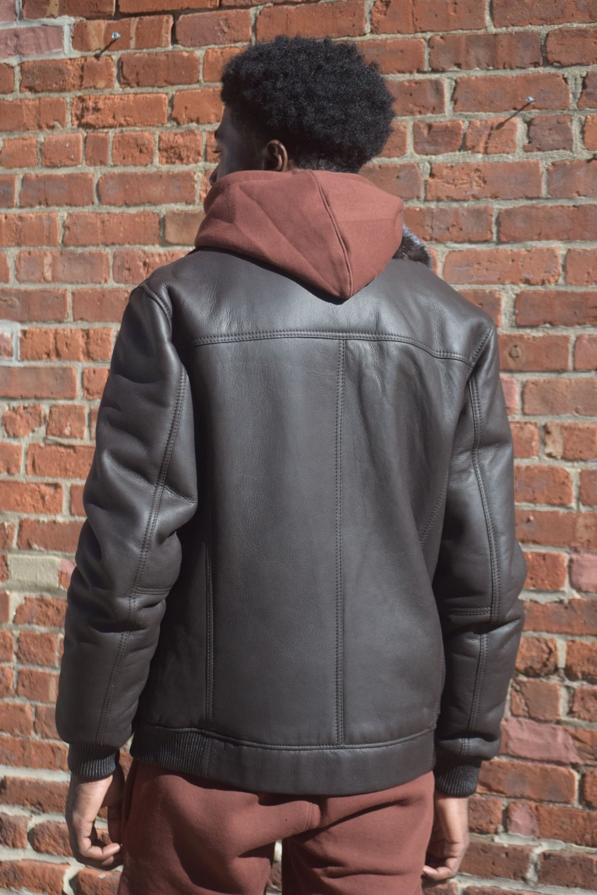 Sheepskin Jacket with Mink Collar Style # 5200