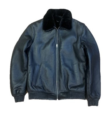 Sheepskin Jacket with Mink Collar Style # 5200