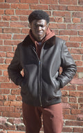 Sheepskin Jacket with Mink Collar Style # 5200