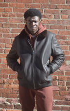 Sheepskin Jacket with Mink Collar Style # 5200