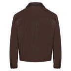Jean style Leather Jacket with Alligator Trimming #3065