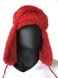 Shearling Russian Style Hat Red - Jakewood Shearlin Leather Mouton Fur Bomber Aviator Parka Coat Jacket Sheepskin All size Brooklyn New York manufacturer 