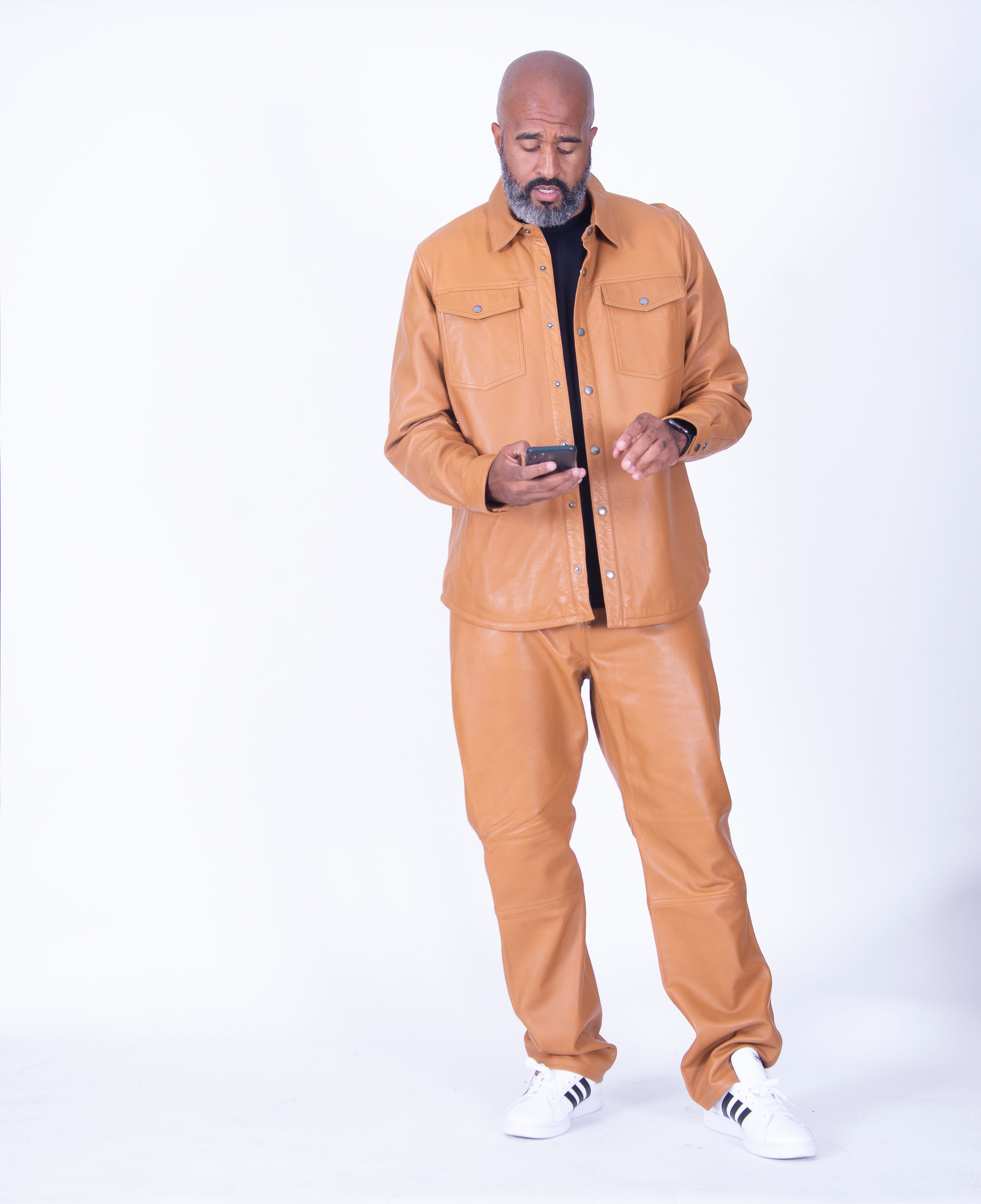 Leather pants jean style #123