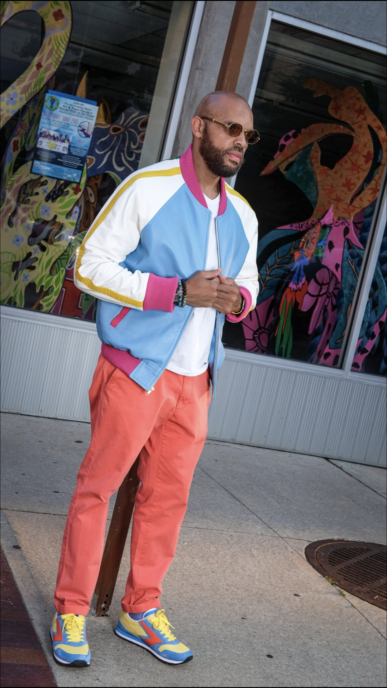 Multicolored Lambskin Leather Jacket - Jakewood Shearlin Leather Mouton Fur Bomber Aviator Parka Coat Jacket Sheepskin All size Brooklyn New York manufacturer 