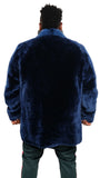 Men's Sheepskin Mouton Coat Jacket with Mink Fur Collar Style #0440