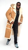 Sheepskin Hooded Trenchcoat Style #6000 - Jakewood Shearlin Leather Mouton Fur Bomber Aviator Parka Coat Jacket Sheepskin All size Brooklyn New York manufacturer 