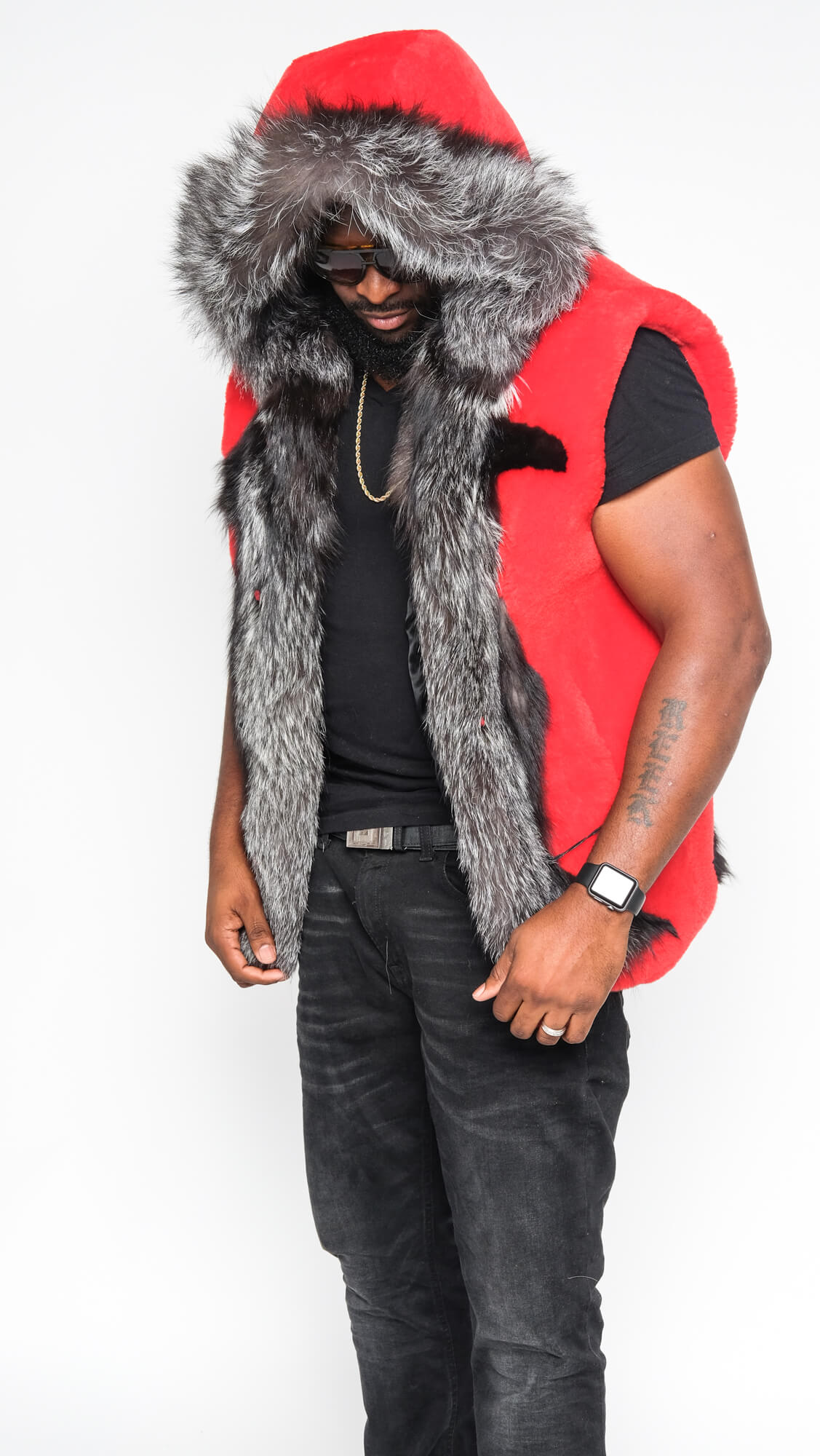 ジャケット・アウター SHARE SPIRIT Mouton Fur Harness Vest Mouton vest with fur trimming Style #6500 – Jakewood