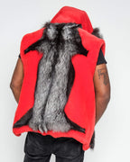 Mouton vest with fur trimming Style #6500