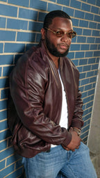 Genuine Lambskin Leather Baseball Varsity Jacket | Style #1051 (21 colors)