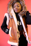 Women's Sheepskin Vest with Fur Style #1037