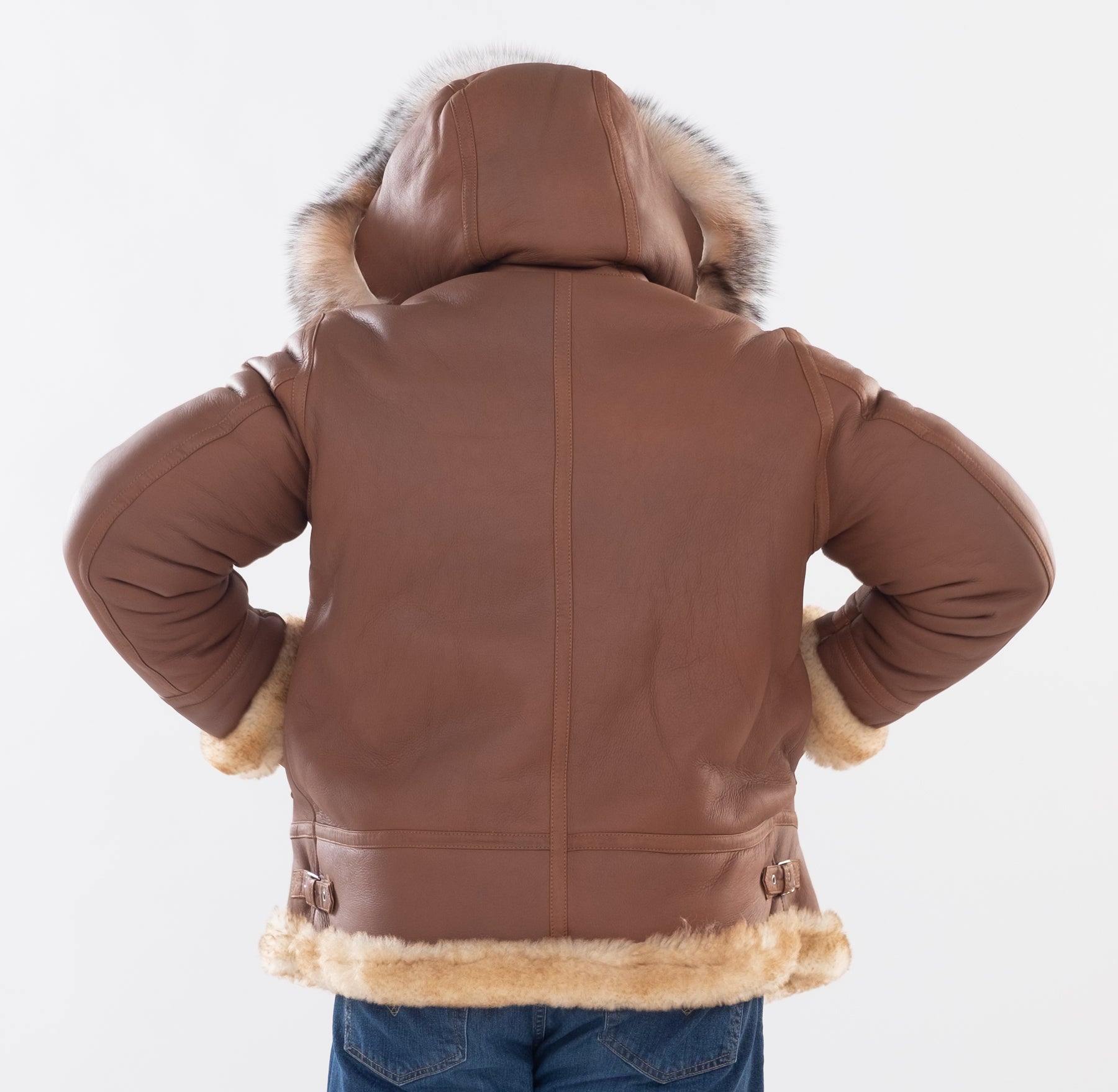 Shearling Sheepskin Aviator Jacket- B3 With Toggles Style #810