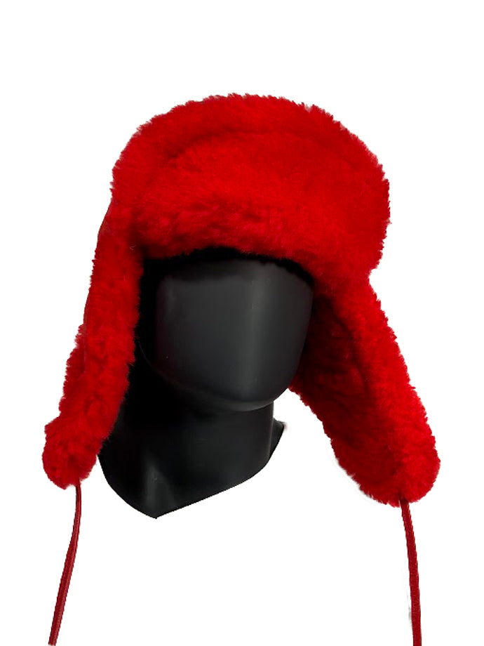 Shearling Sheepskin Russian Style Hat