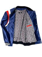 Satin Three Color Combination Varsity Jacket #3032