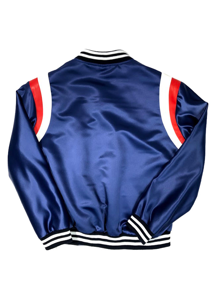 Satin Three Color Combination Varsity Jacket #3032