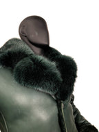Warm Winter Sheepskin Trench Coat With Fox Fur Collar | Style #7400