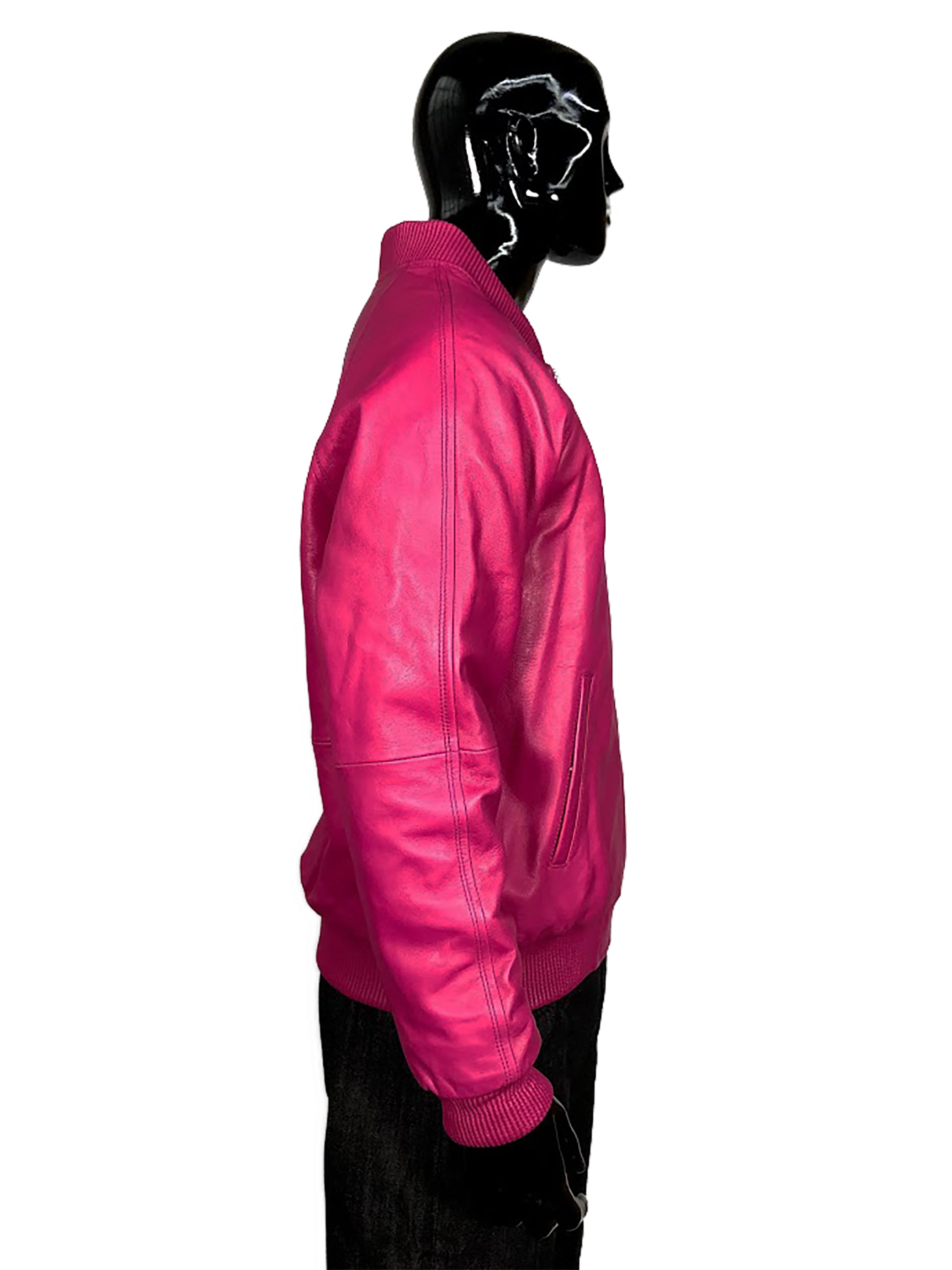 Genuine Lambskin Leather Baseball Varsity Jacket Style #1051 (Part 1 of colors)