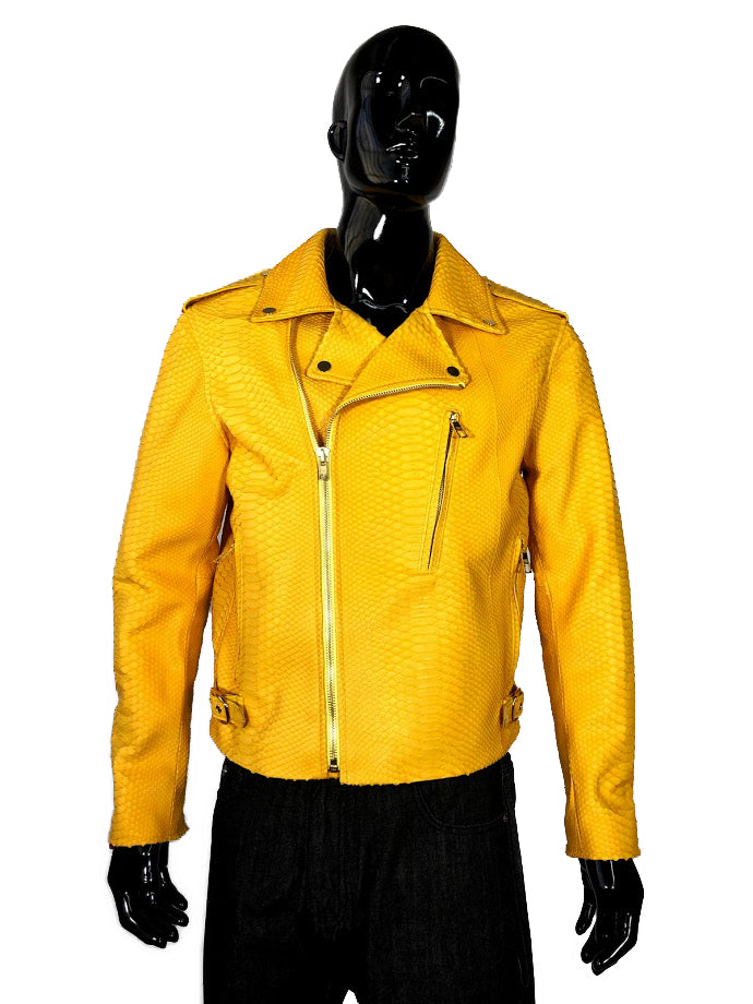 Men's Full Python Motorcycle Jacket #3099