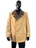 Wool Jacket with Persian Lamb Collar Style #2090