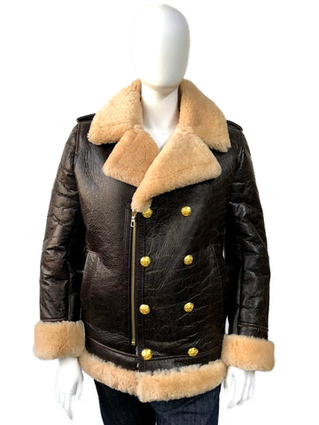 Women Sheepskin Double Breasted Jacket Style #4450