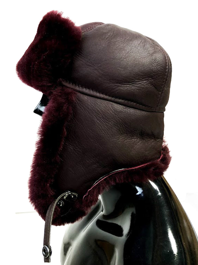 Shearling Sheepskin Russian Style Hat