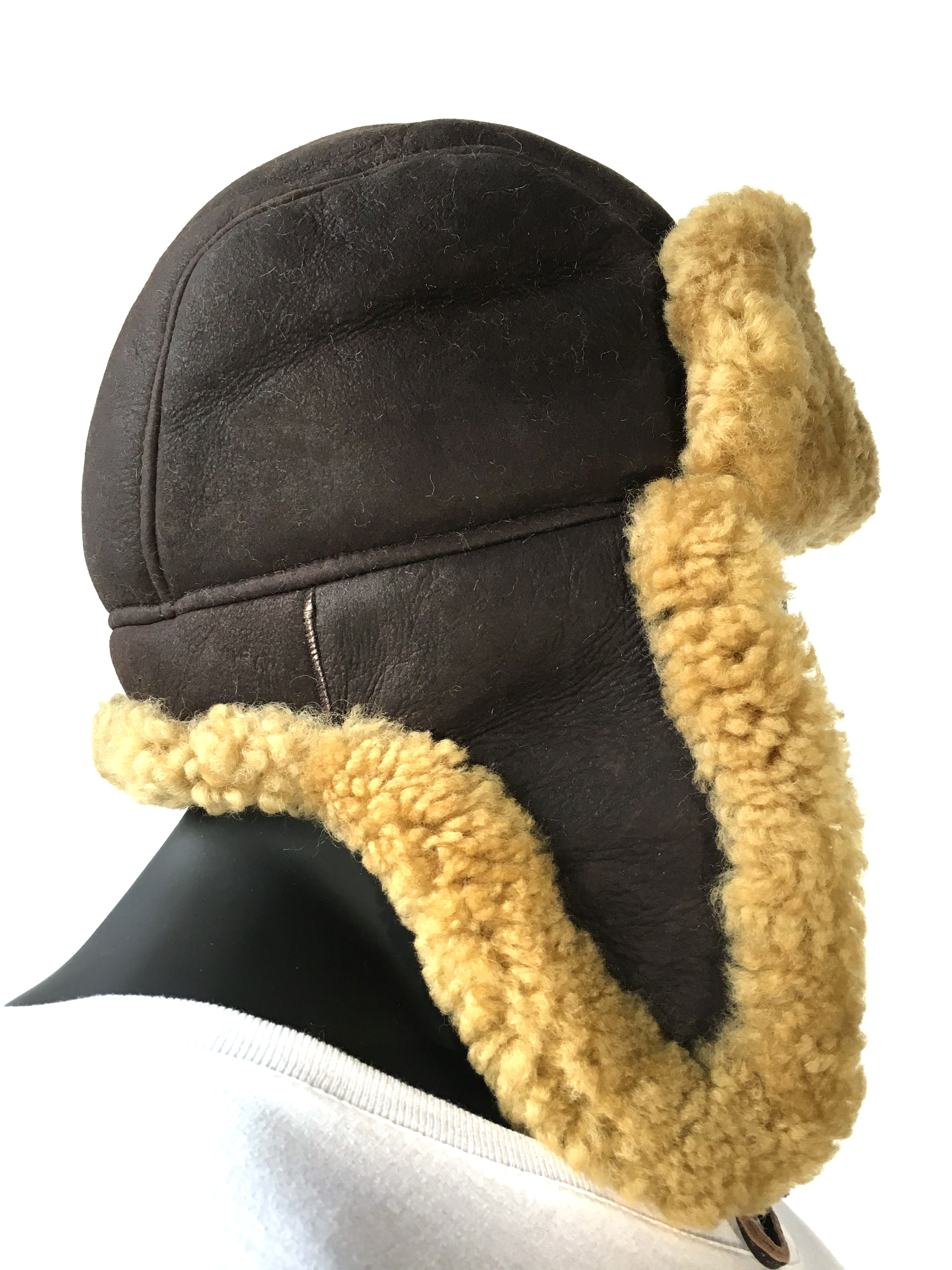 Shearling Sheepskin Russian Style Hat