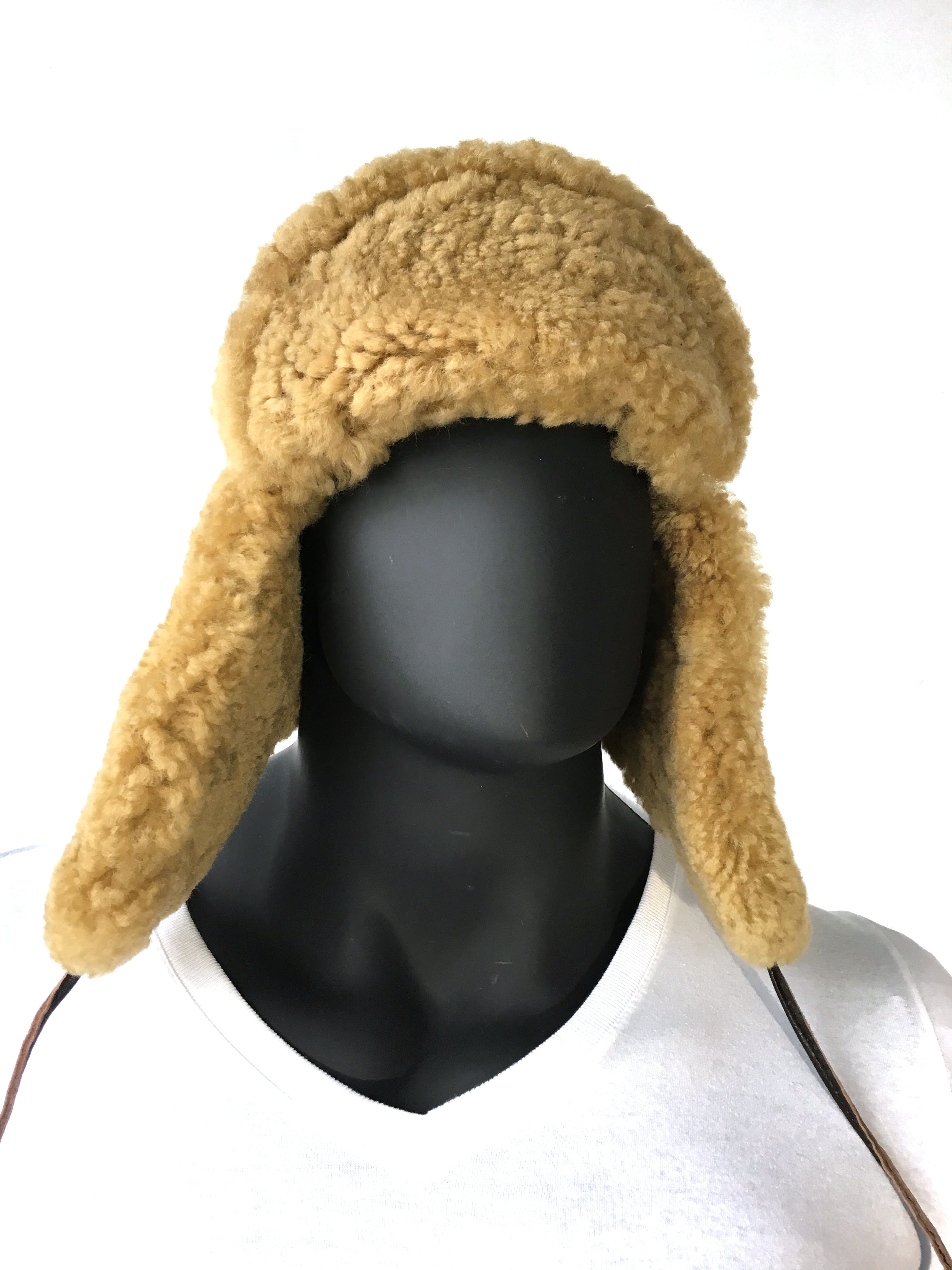Shearling Sheepskin Russian Style Hat