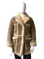 Genuine Sheepskin Shearling Lambs Fur Leather Marlboro Ladies Coat Style #1030 - Jakewood Shearlin Leather Mouton Fur Bomber Aviator Parka Coat Jacket Sheepskin All size Brooklyn New York manufacturer 