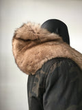 Men's  Genuine Fur Cotton Parka Long Style #102