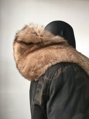Men's  Genuine Fur Cotton Parka Long Style #102