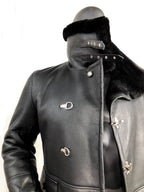 Button-Up Sheepskin Trench Coat | Style #6110
