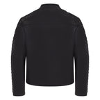 Men's Open Bottom Leather Jacket With Arapaima Skin Style #2032