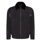 Genuine Lambskin Leather Jacket With Alligator Trimming & Mink Collar Style #2068