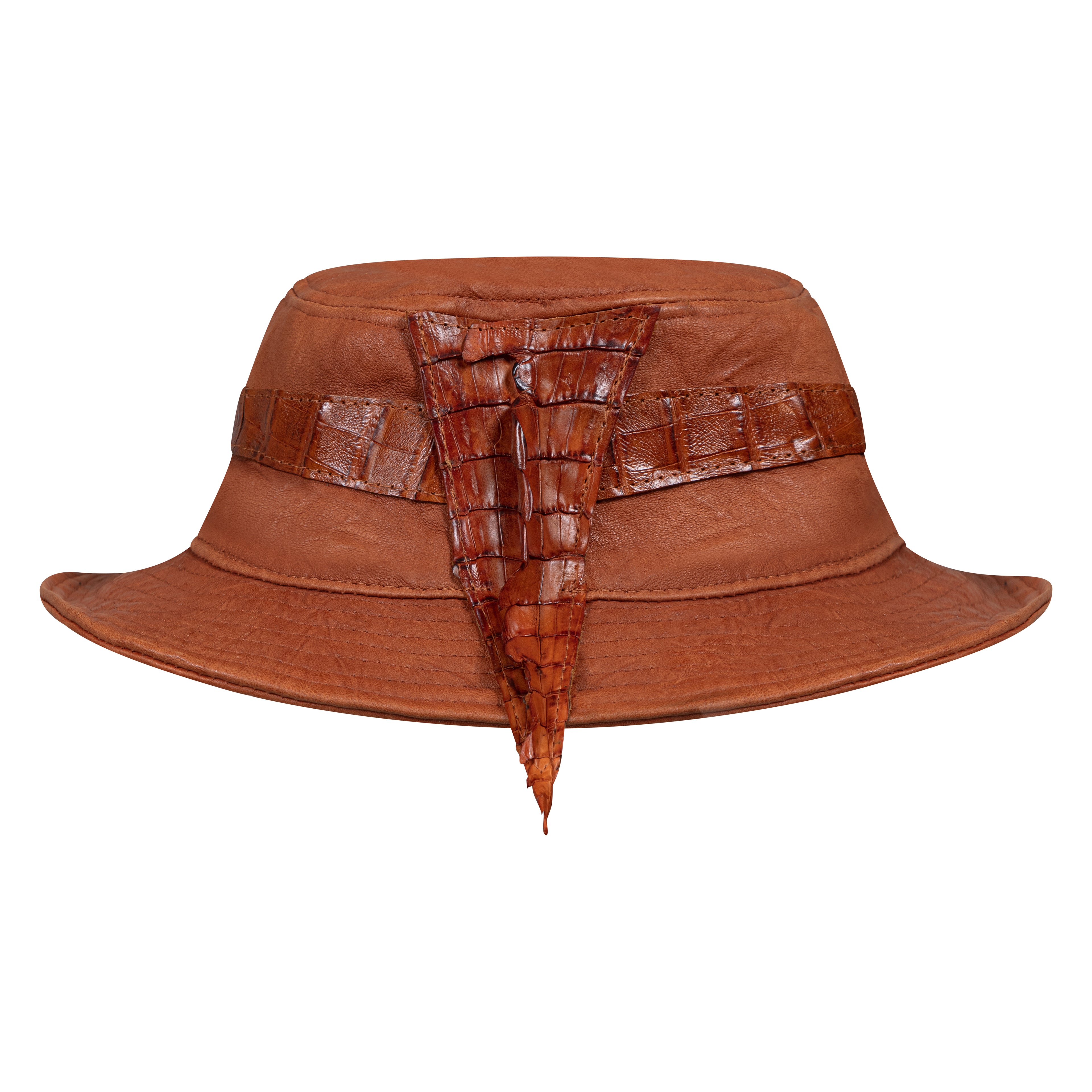 Raw edge lambskin jacket with alligator crown #2069