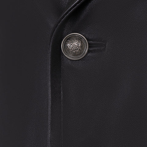 Men's Genuine Lambskin Leather Trench Coat Style #2092