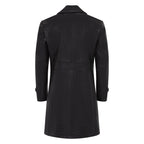 Xman double breasted embossed leather coat | Style #3130