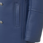 Shearling Sheepskin Button Open Trench Coat | Style #5000