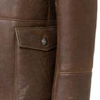 Button-Up Sheepskin Trench Coat | Style #6110